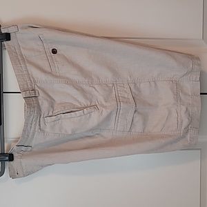 Cubavera Linen / cotton cargo shorts - Men's 36 waist - off white / linen white